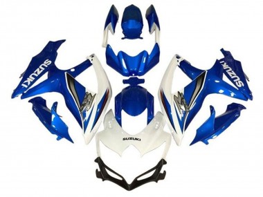 Weiß Blau Silber 2008-2010 Suzuki GSXR 600 / GSXR 750 Motorrad Verkleidung