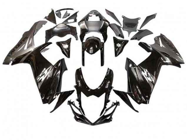 Glänzendes Schwarz Grau Weiß 2011-2024 Suzuki GSXR 600 / GSXR 750 Motorrad Verkleidung