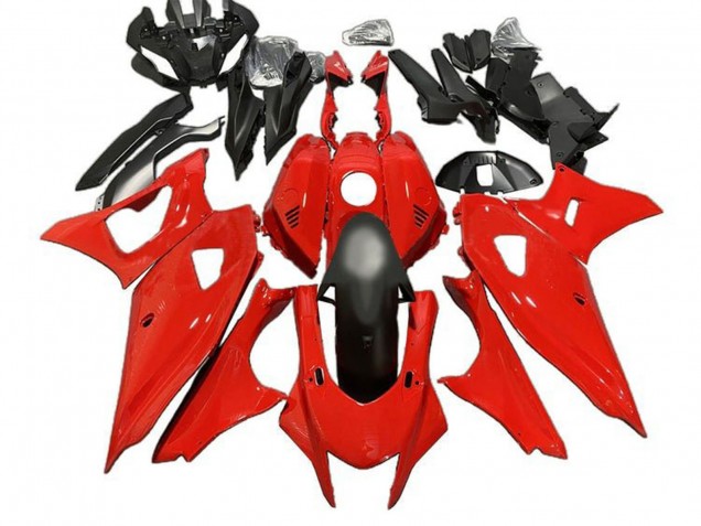 Rot Matt Schwarz 2021-2024 Yamaha YZF R7 Motorrad Verkleidung