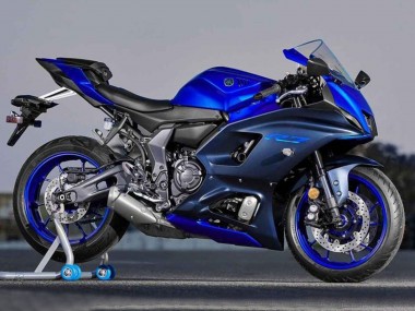 Blau Matt Blau 2021-2024 Yamaha YZF R7 Motorrad Verkleidung