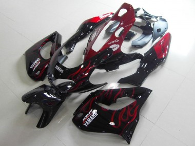 Schwarz Weiß Rot Flamme 1997-2007 Yamaha YZF 1000R Thunderace Motorrad Verkleidung