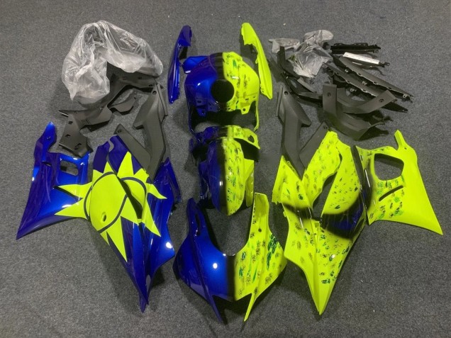 Gelb Blau 2019-2021 Yamaha YZF R3/R25 Motorrad Verkleidung
