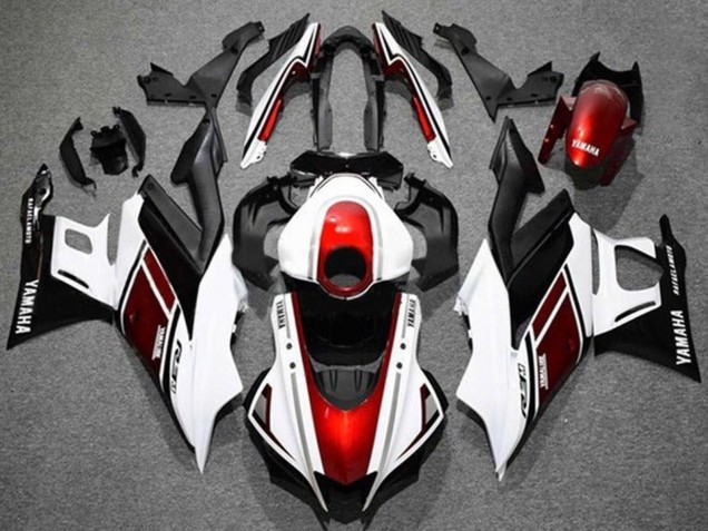 Weiß Rot Schwarz 2022-2024 Yamaha YZF R3/R25 Motorrad Verkleidung