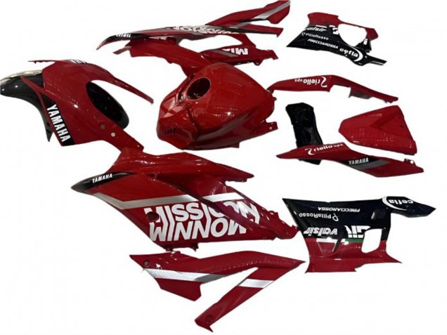 Rot Schwarz Valsir 2022-2024 Yamaha YZF R3/R25 Motorrad Verkleidung