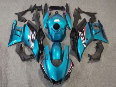 Blau Weiß Rot Schwarz 2022-2024 Yamaha YZF R3/R25 Motorrad Verkleidung