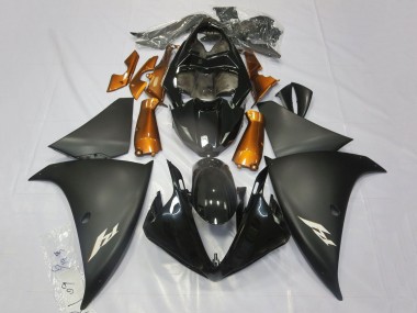 Glänzendes Schwarz Matt Schwarz Orange 2009-2011 Yamaha YZF 1000 R1 Motorrad Verkleidung