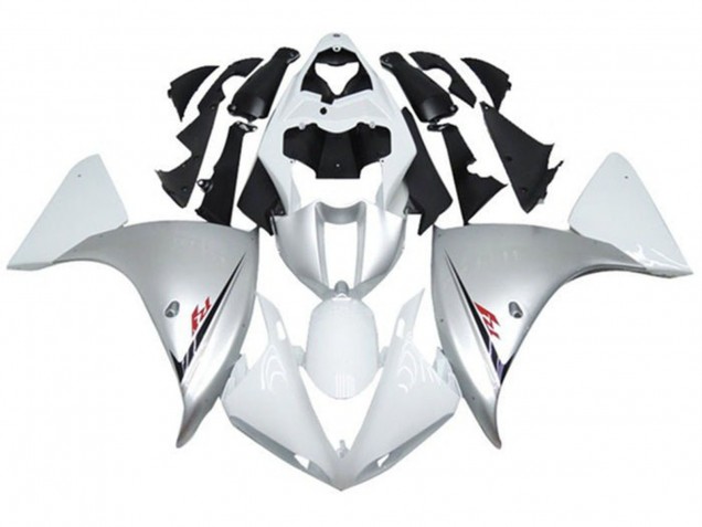 Weiß Silber Schwarz 2009-2011 Yamaha YZF 1000 R1 Motorrad Verkleidung