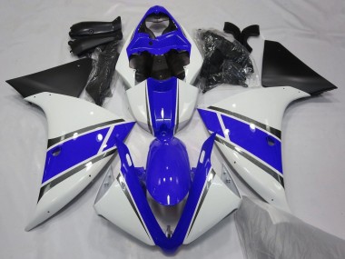 Weiß Blau Silber Matt Schwarz 2009-2011 Yamaha YZF 1000 R1 Motorrad Verkleidung