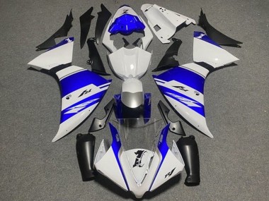 Weiß Blau Silber Schwarz Streifen 2009-2011 Yamaha YZF 1000 R1 Motorrad Verkleidung