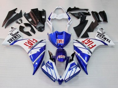 Weiß Blau Rot Fiat 2012-2014 Yamaha YZF 1000 R1 Motorrad Verkleidung
