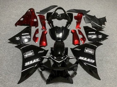 Glänzendes Schwarz Rot Weiß GYTR Yamalube QHLINS 2012-2014 Yamaha YZF 1000 R1 Motorrad Verkleidung