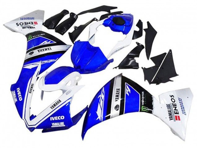 Blau Weiß Schwarz Grün IVECO Yamalube Monster 2012-2014 Yamaha YZF 1000 R1 Motorrad Verkleidung