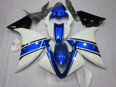 Weiß Blau Schwarz 2012-2014 Yamaha YZF 1000 R1 Motorrad Verkleidung