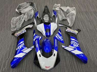 Weiß Blau Schwarz Milwaukee 2015-2019 Yamaha YZF 1000 R1 Motorrad Verkleidung