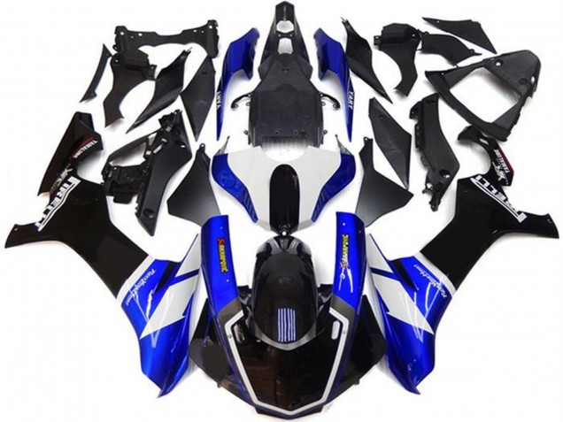 Blau Weiß Glänzendes Schwarz 2015-2019 Yamaha YZF 1000 R1 Motorrad Verkleidung Kit