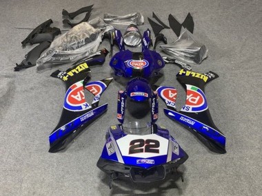 Blau Weiß Schwarz Rot Pata 22 2015-2019 Yamaha YZF 1000 R1 Motorrad Verkleidung