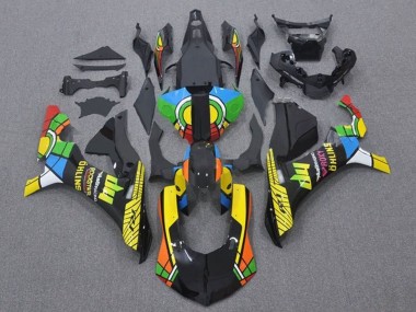Schwarz Grün Weiß Gelb Rot Schwarz Farbrad HP 2015-2019 Yamaha YZF 1000 R1 Motorrad Verkleidung