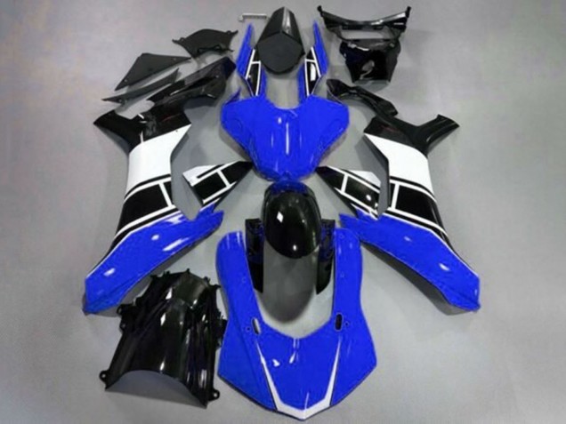Blau Weiß Glänzendes Schwarz 2015-2019 Yamaha YZF 1000 R1 Motorrad Verkleidung