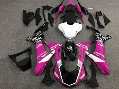 Rosa Weiß Glänzendes Schwarz 2015-2019 Yamaha YZF 1000 R1 Motorrad Verkleidung