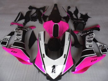 Rosa Weiß Glänzendes Schwarz Motul YSP 2015-2019 Yamaha YZF 1000 R1 Motorrad Verkleidung