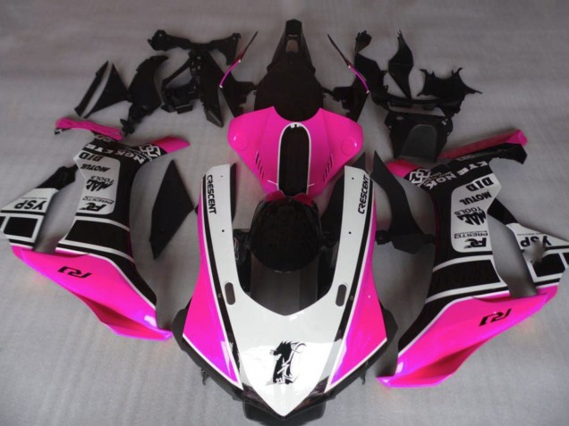 Rosa Weiß Glänzendes Schwarz Motul YSP 2015-2019 Yamaha YZF 1000 R1 Motorrad Verkleidung