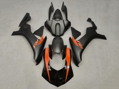 Matt Schwarz Glänzendes Schwarz Orange 2015-2019 Yamaha YZF 1000 R1 Motorrad Verkleidung