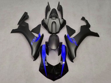 Matt Schwarz Glänzendes Schwarz Blau 2015-2019 Yamaha YZF 1000 R1 Motorrad Verkleidung