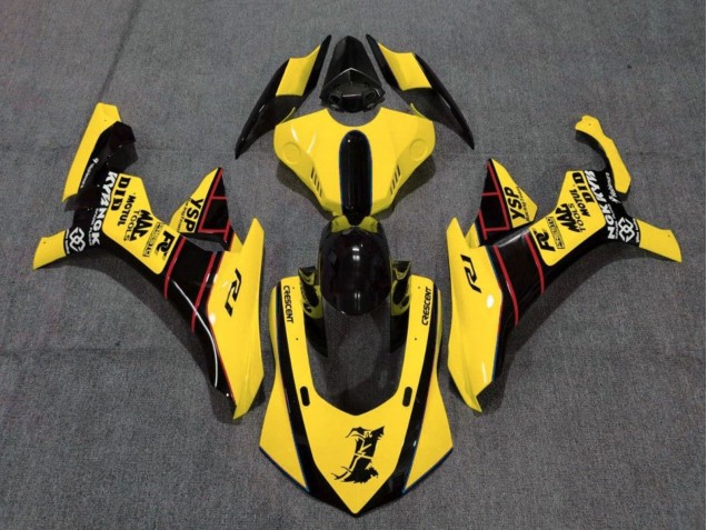Gelb Rot Schwarz 2015-2019 Yamaha YZF 1000 R1 Motorrad Verkleidung