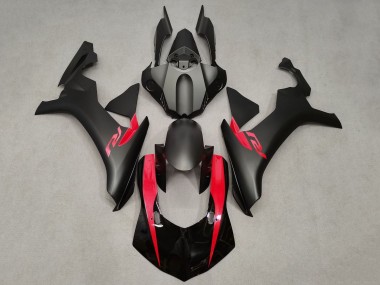 Matt Schwarz Glänzendes Schwarz Rot 2015-2019 Yamaha YZF 1000 R1 Motorrad Verkleidung