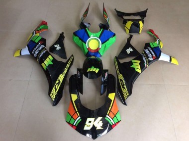 Grün Blau Gelb Schwarz Rot Farbrad 94 2015-2019 Yamaha YZF 1000 R1 Motorrad Verkleidung