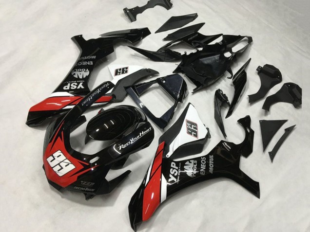 Glänzendes Schwarz Weiß Rot ENEOS Motul YSP 99 2015-2019 Yamaha YZF 1000 R1 Motorrad Verkleidung