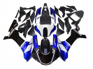 Blau Weiß Schwarz Akropovic 2020-2025 Yamaha YZF 1000 R1 Motorrad Verkleidung