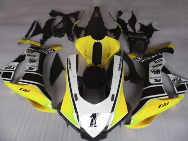 Gelb Weiß Glänzendes Schwarz Motul YSP 2020-2025 Yamaha YZF 1000 R1 Motorrad Verkleidung