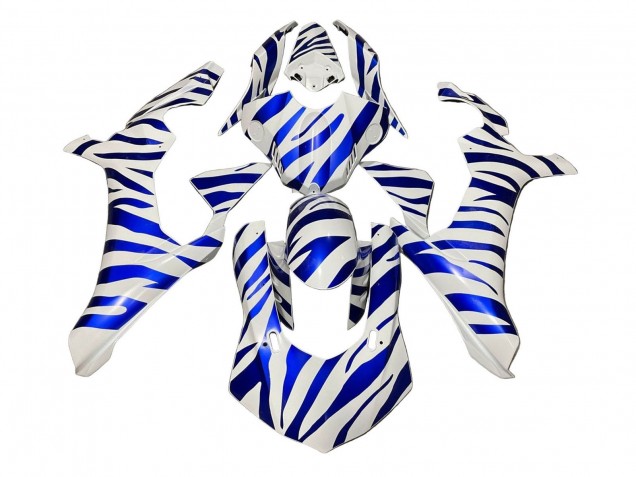 Weiß Blau Zebra 2020-2025 Yamaha YZF 1000 R1 Motorrad Verkleidung