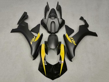 Glänzendes Schwarz Matt Schwarz Gelb 2020-2025 Yamaha YZF 1000 R1 Motorrad Verkleidung