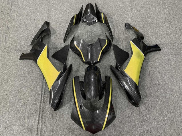 Kunst Carbonfaser Gelb 2020-2025 Yamaha YZF 1000 R1 Motorrad Verkleidung