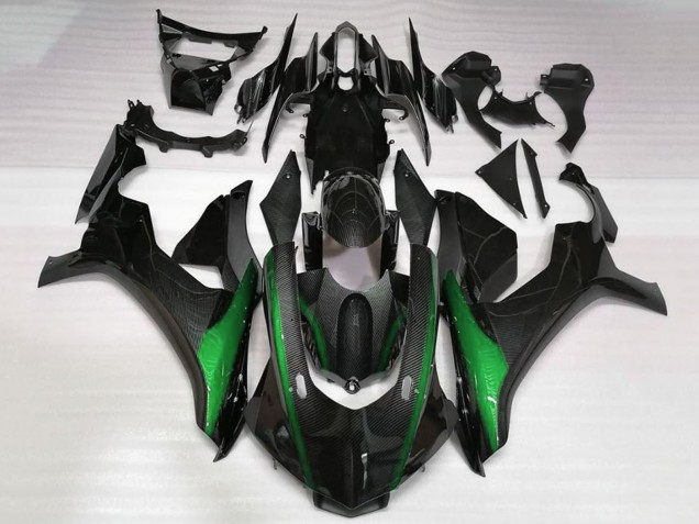 Kunst Carbonfaser Grün 2020-2025 Yamaha YZF 1000 R1 Motorrad Verkleidung