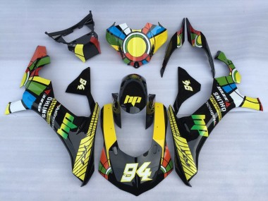 Weiß Blau Grün Gelb Schwarz Farbrad 94 2020-2025 Yamaha YZF 1000 R1 Motorrad Verkleidung