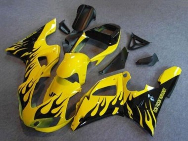 Gelb Schwarz Flamme 1998-1999 Yamaha YZF 1000 R1 Motorrad Verkleidung