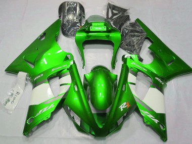 Grün Weiß Silber 2000-2001 Yamaha YZF 1000 R1 Motorrad Verkleidung