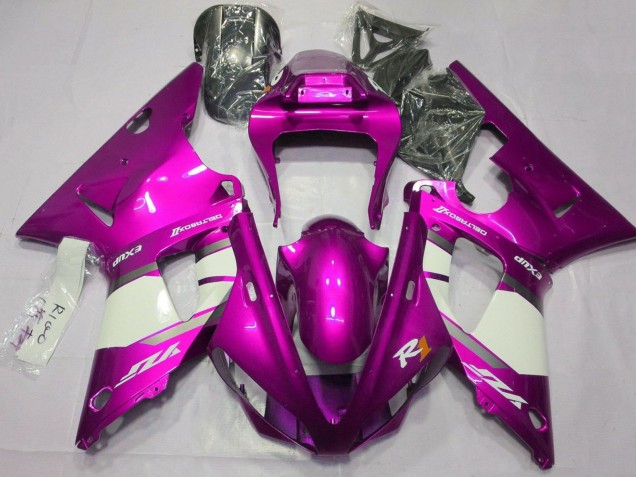Raspberry Weiß Silber 2000-2001 Yamaha YZF 1000 R1 Motorrad Verkleidung