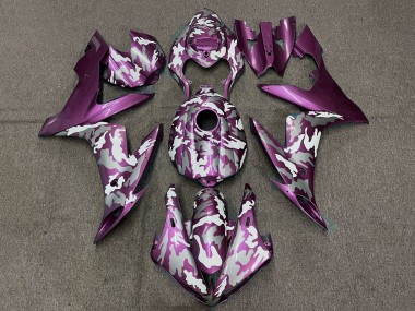 Hellviolett Weiß Grau Camouflage 2004-2006 Yamaha YZF 1000 R1 Motorrad Verkleidung
