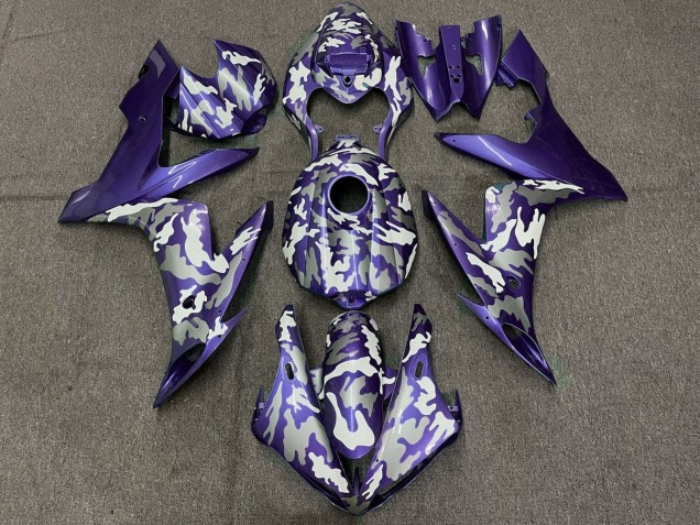 Lila Weiß Grau Camouflage 2004-2006 Yamaha YZF 1000 R1 Motorrad Verkleidung
