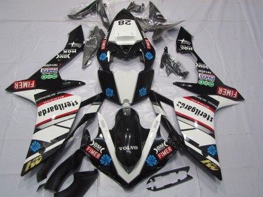 Glänzendes Schwarz Weiß Rot Blau Volvo Sterilgarda Fimer 2007-2008 Yamaha YZF 1000 R1 Motorrad Verkleidung