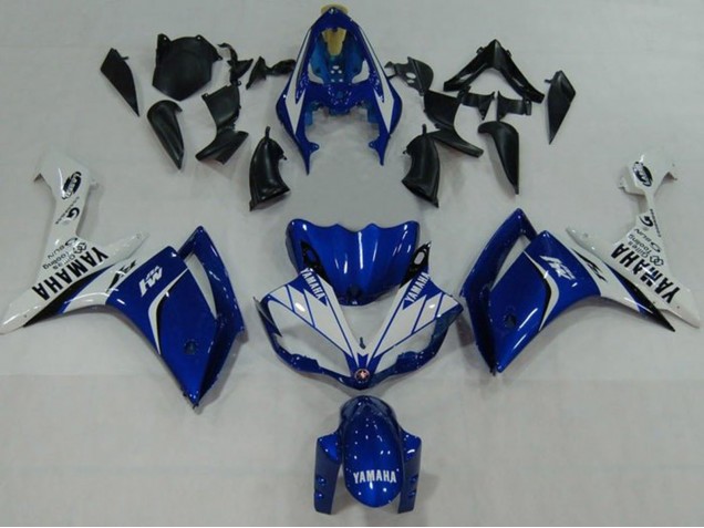 Blau Weiß Schwarz M1 2007-2008 Yamaha YZF 1000 R1 Motorrad Verkleidung