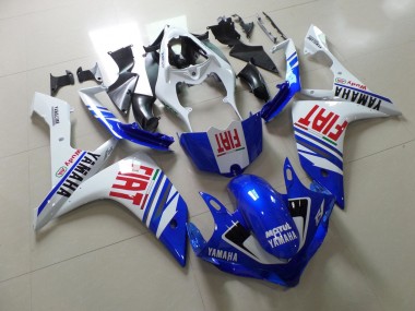Weiß Blau Rot Fiat 2007-2008 Yamaha YZF 1000 R1 Motorrad Verkleidung