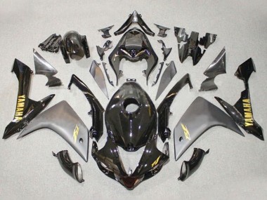 Grau Glänzendes Schwarz Gold Aufkleber 2007-2008 Yamaha YZF 1000 R1 Motorrad Verkleidung