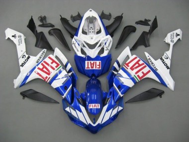 Weiß Blau Rot Fiat 2007-2008 Yamaha YZF 1000 R1 Motorrad Verkleidung
