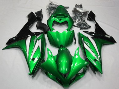 Grün Weiß Schwarz 2007-2008 Yamaha YZF 1000 R1 Motorrad Verkleidung