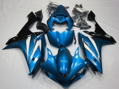 Blau Weiß Schwarz 2007-2008 Yamaha YZF 1000 R1 Motorrad Verkleidung